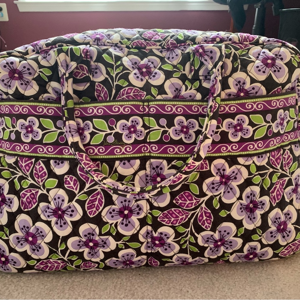 Vera Bradley - Purple Posies - travel duffel bag